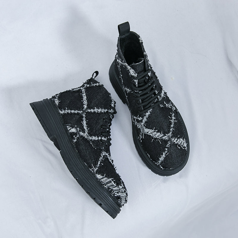MLB LTHR-05 Textured High-Top Boots - Luxuryurbanwear