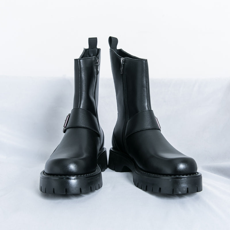 MLB LTHR-11 Rugged Mid-Calf Boots - Luxuryurbanwear