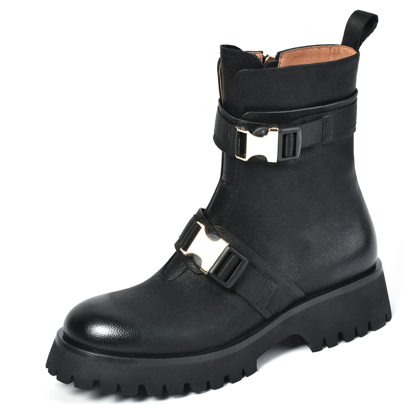 Donay Women's Round Toe Leather Boots