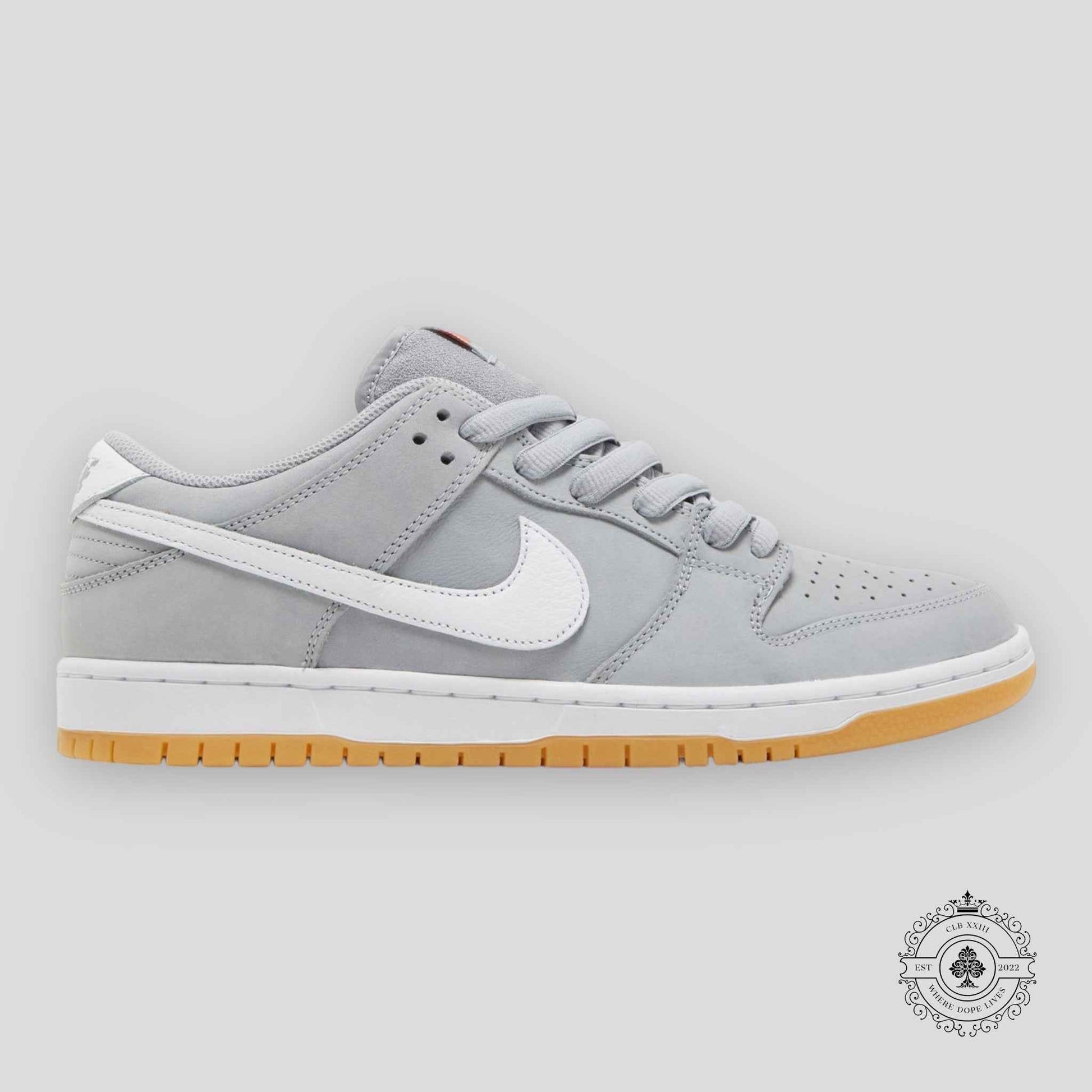 Nike SB Dunk Low Pro Grey ISO Orange Label