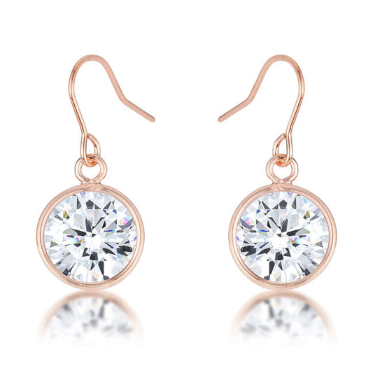 Bezel Solitaire Stud Earrings