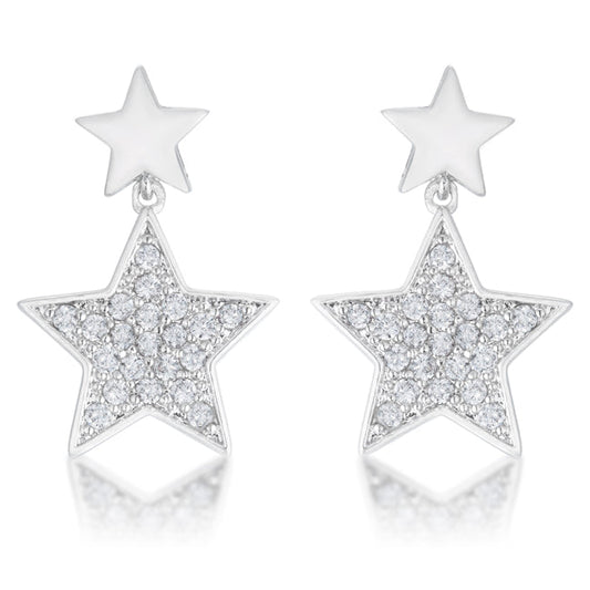 Bianca 0.5ct CZ Star Drop Earrings