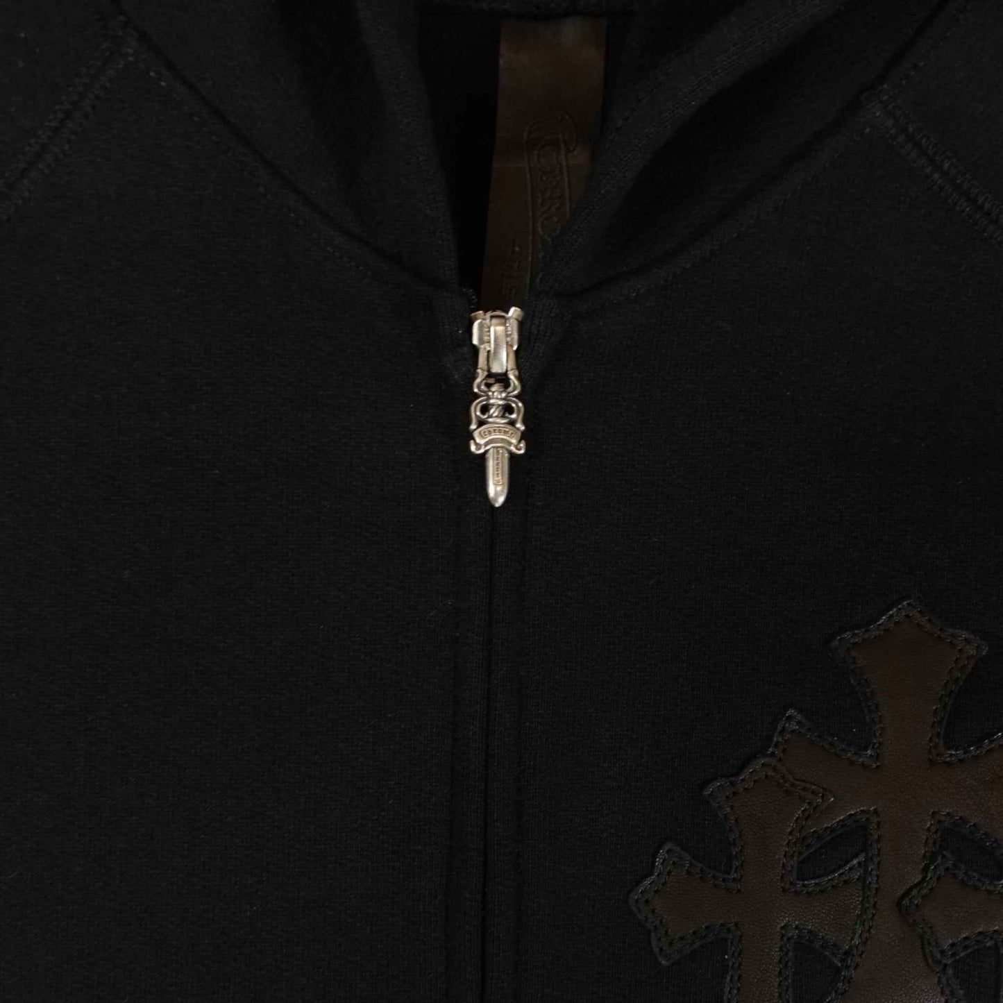 Chrome Hearts Paper Jam Zip Up Hoodie in Black