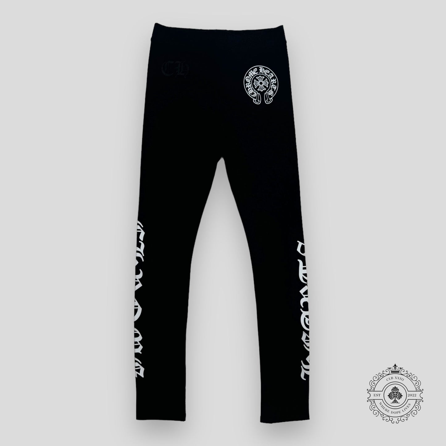 Chrome Hearts Horseshoe Logo Leggings in Black
