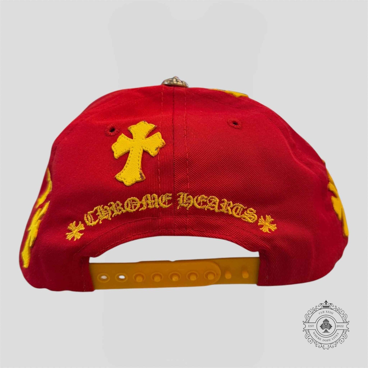Chrome Hearts Cross Patch Hat in Red / Yellow