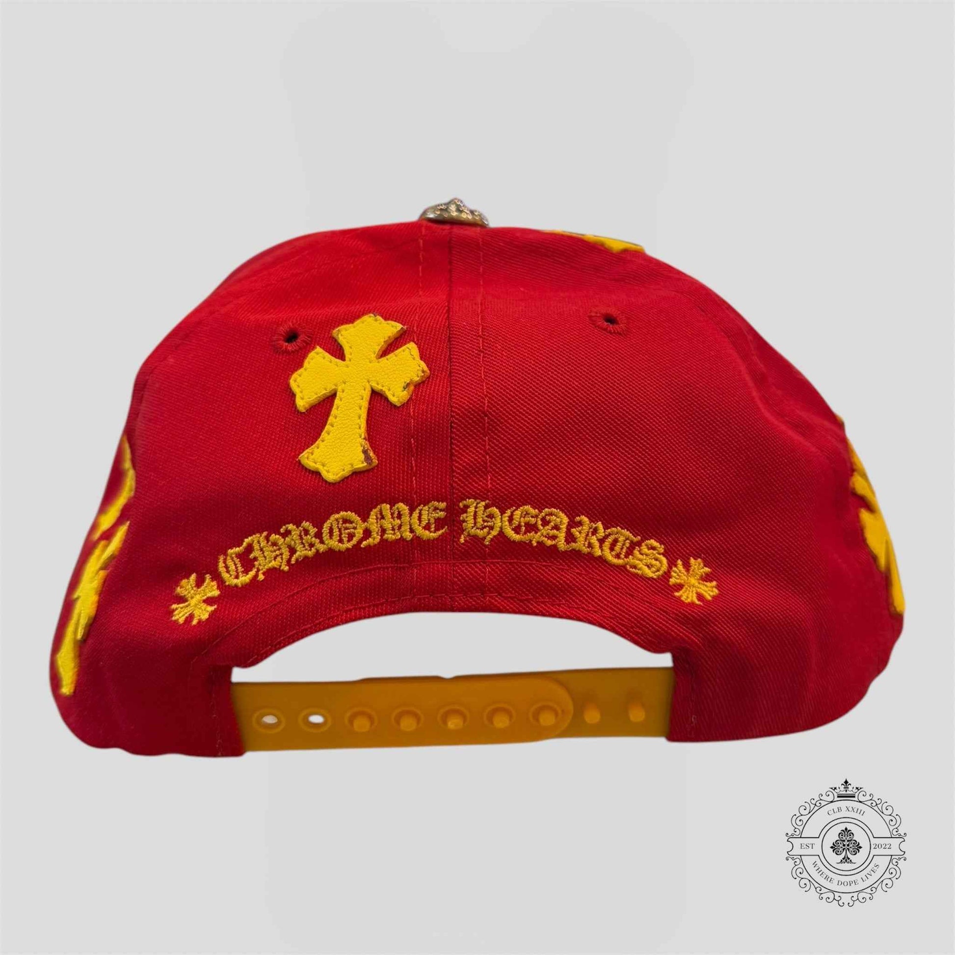 Chrome Hearts Cross Patch Hat in Red / Yellow