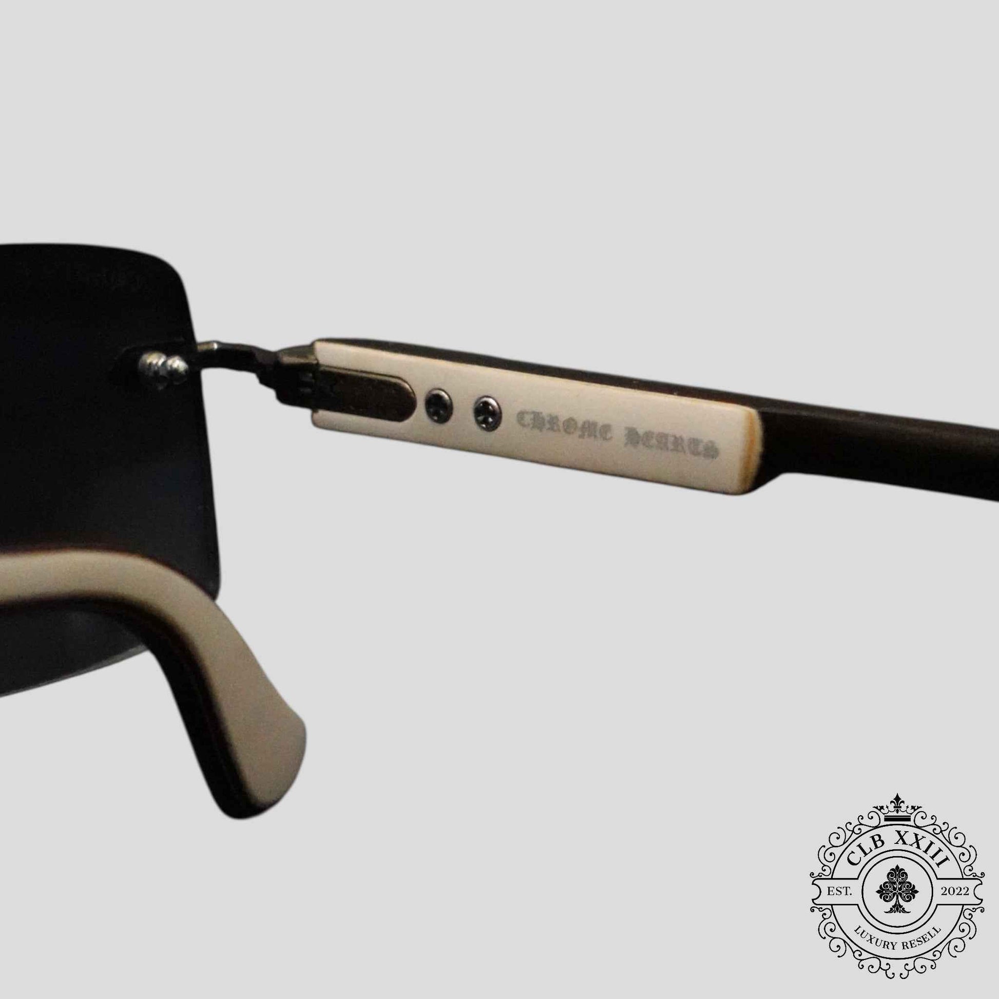Chrome Hearts Deep II Sunglasses in White/Silver