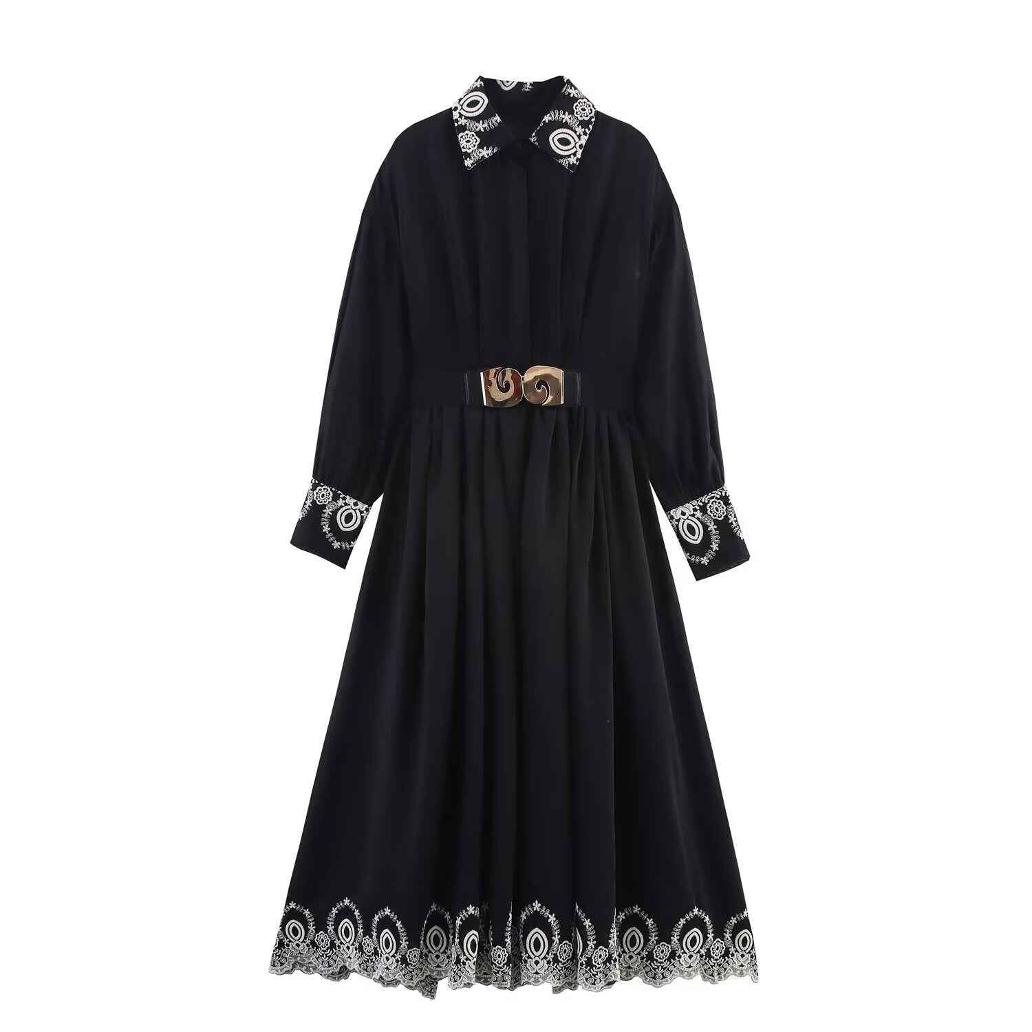 Elegant Embroidered Dress, Central Park | Women - BYMANYC ® New York