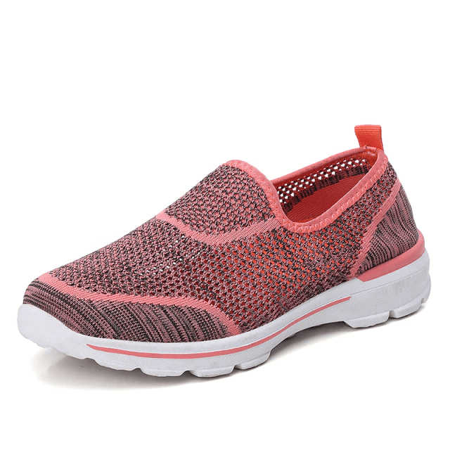 Estelita Women's Slip-On Breathable Mesh Summer Fashion Flat Black Shoes