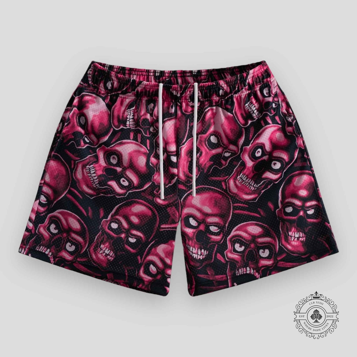 Bravest Studios Skully Shorts in Red
