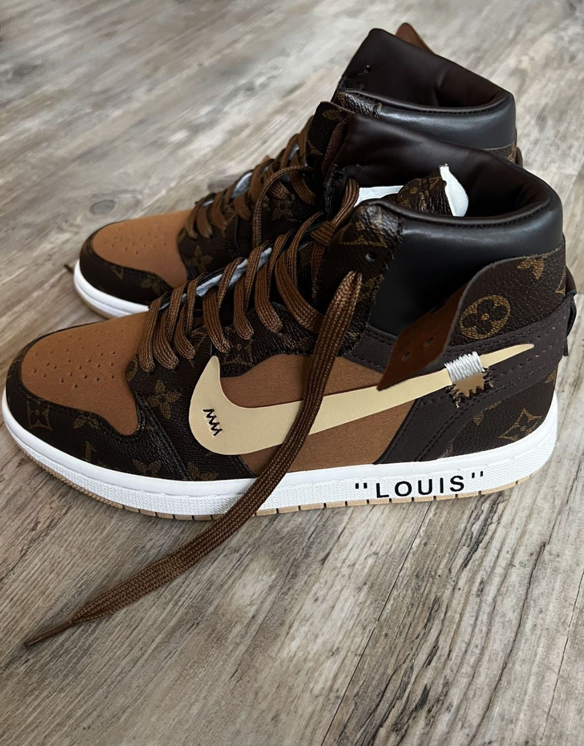 Custom Air Jordan 1 x LV Logo