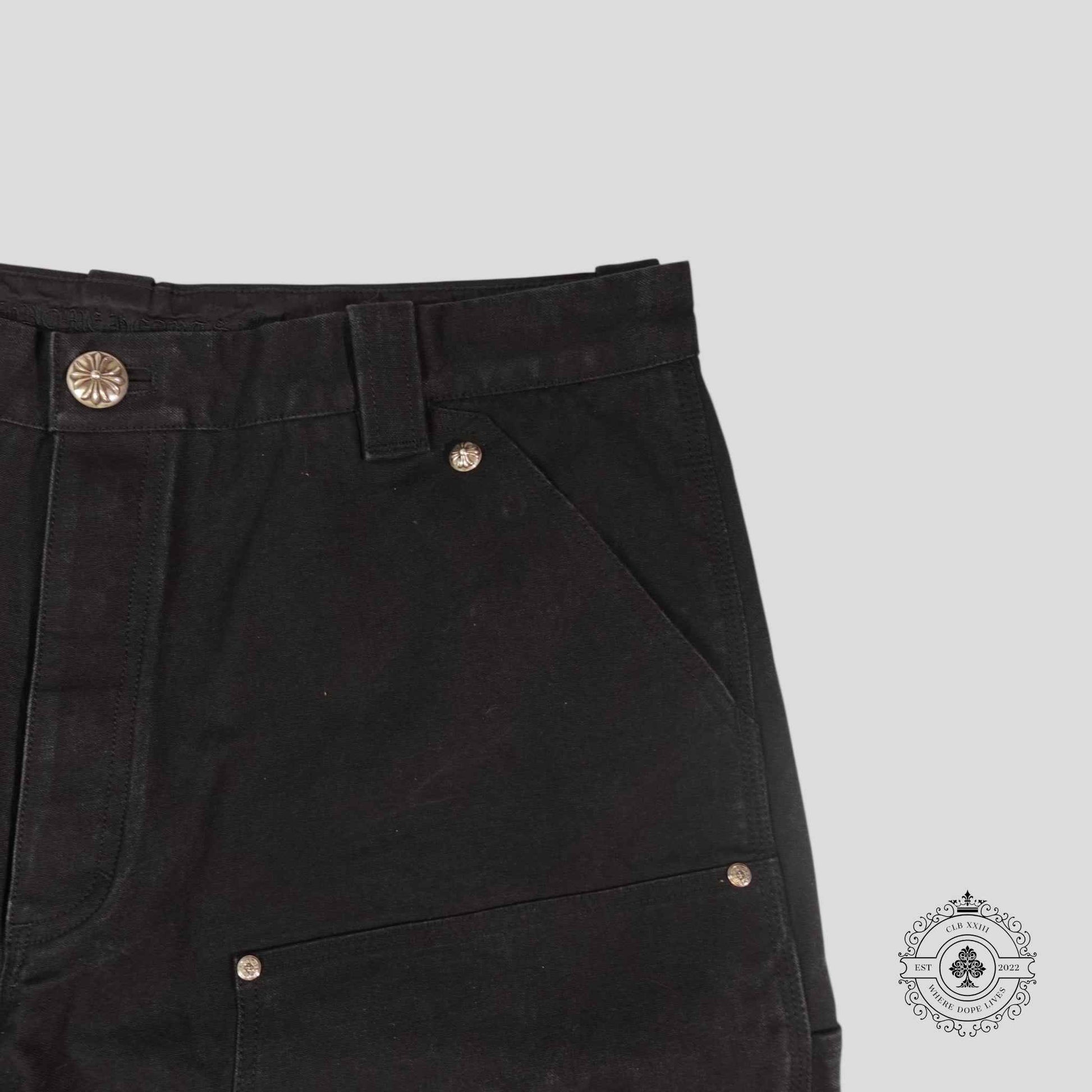 Chrome Hearts 13 Cross Patch Carpenter Shorts in Black
