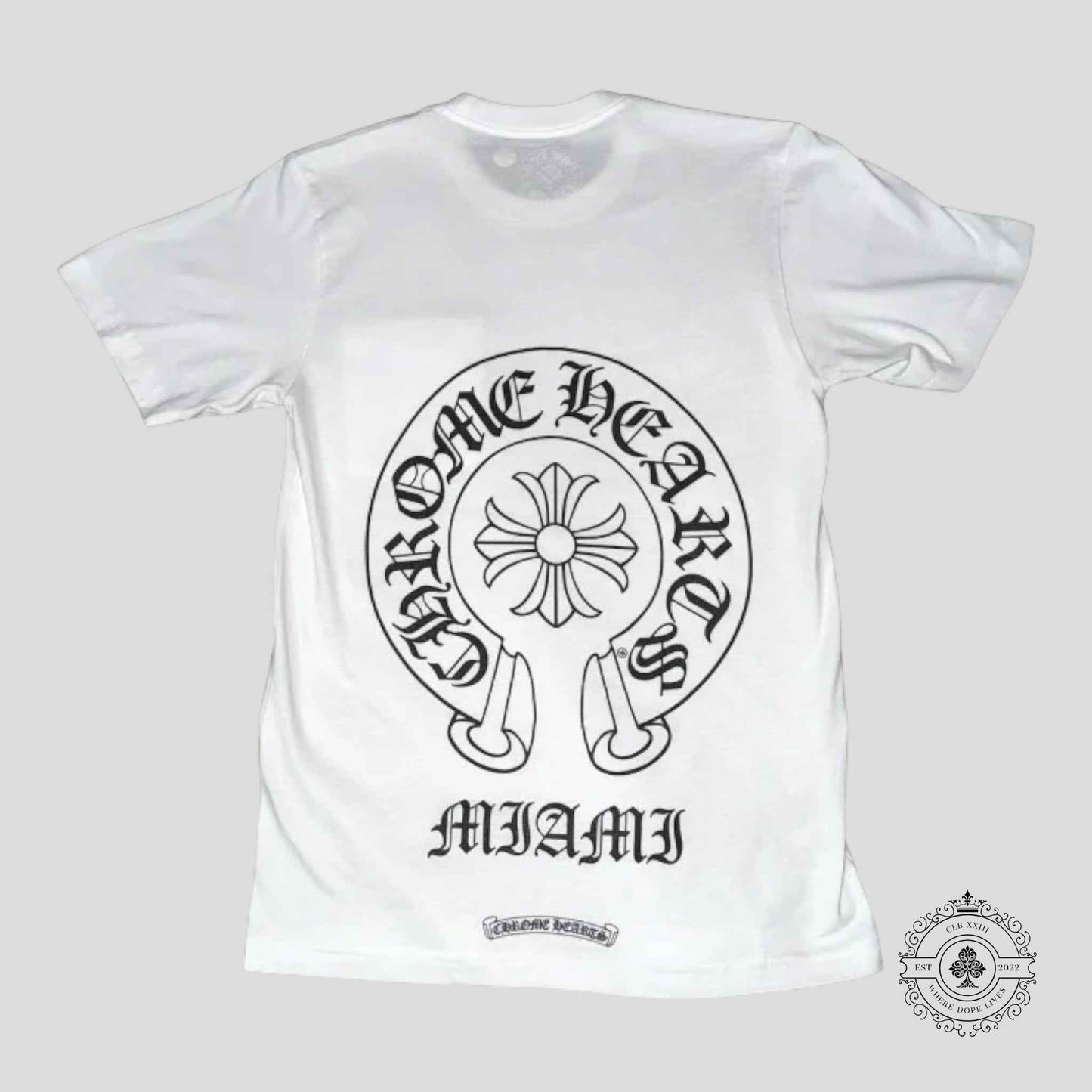 Chrome Hearts Miami Horseshoe Pocket Tee in White