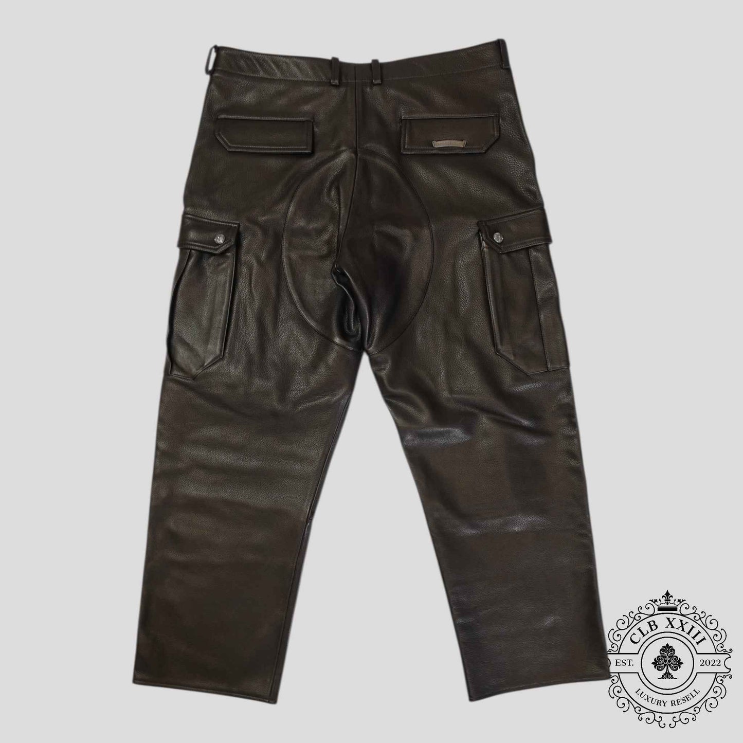 Chrome Hearts Devil Dog Leather Pants in Black
