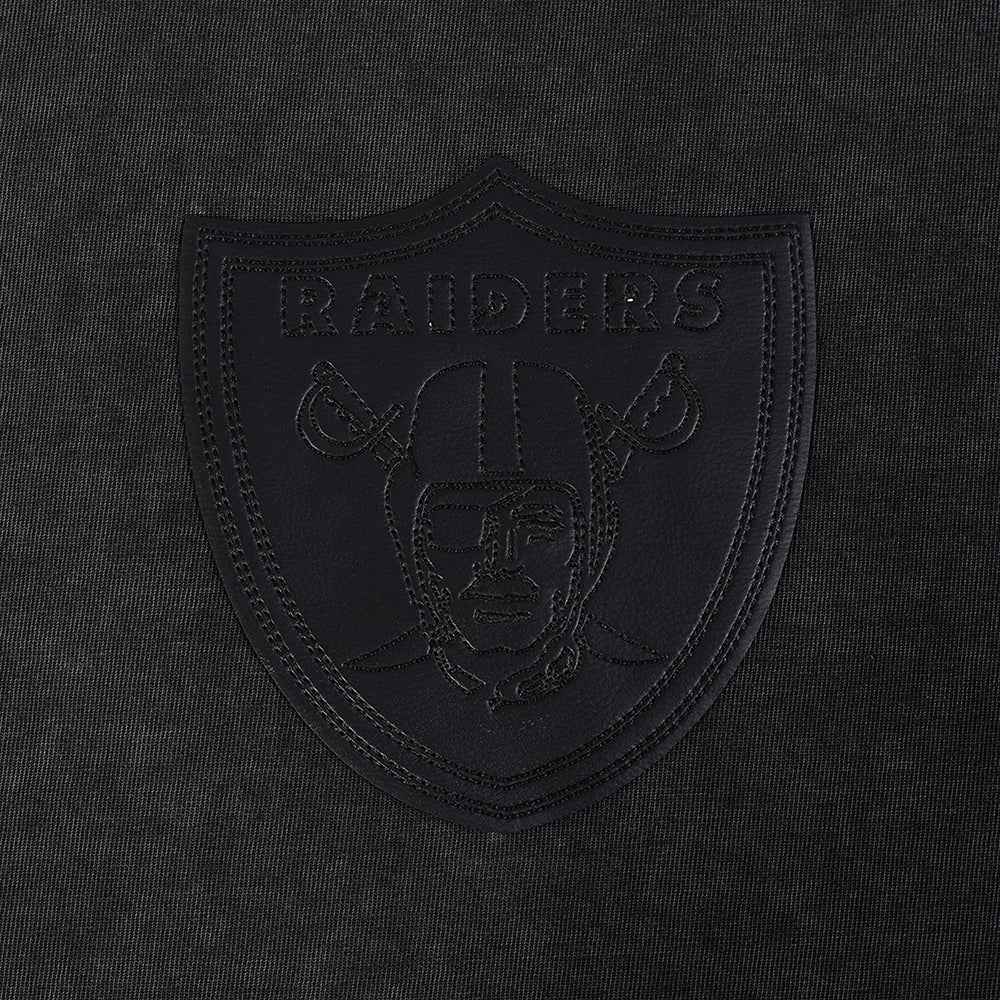 Pro Standard Raiders All-Over Logo Tee - Washed Black
