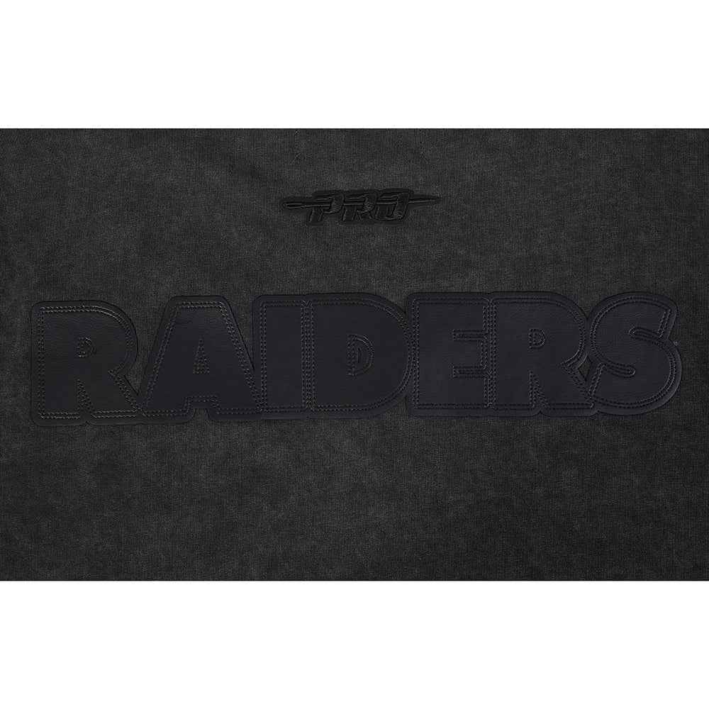 Pro Standard Raiders All-Over Logo Tee - Washed Black