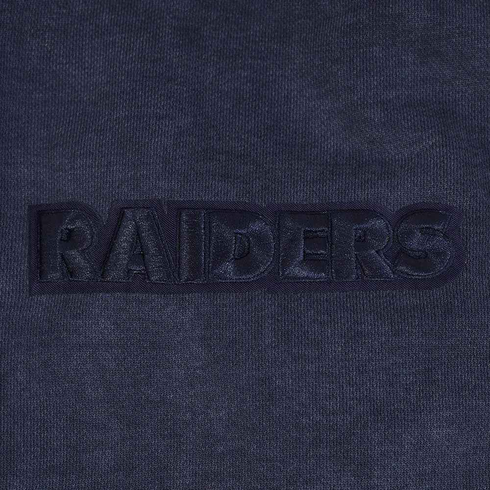 Pro Standard Raiders Washed Enzyme Drop Shoulder Hoodie - Navy
