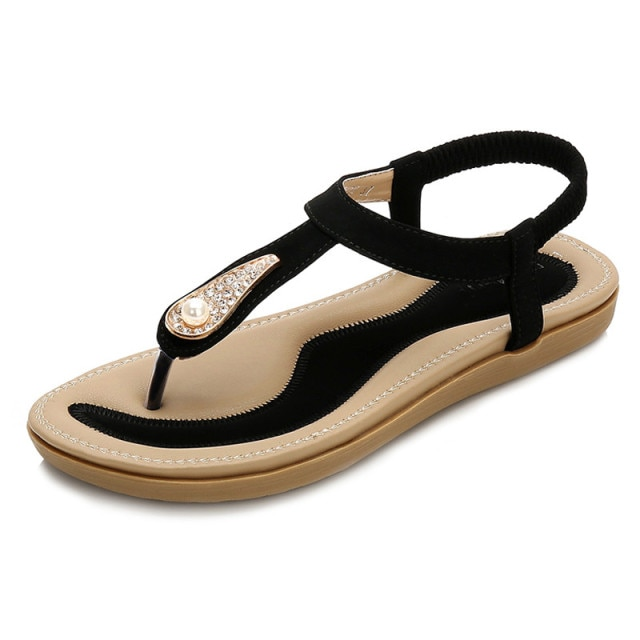 Fegali Women's Flat Sandal Elastic Band - Luxuryurbanwear