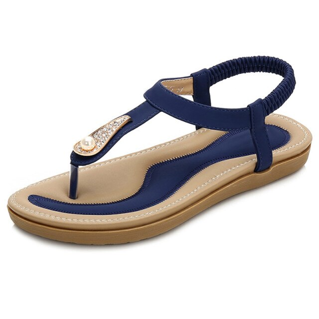 Fegali Women's Flat Sandal Elastic Band - Luxuryurbanwear