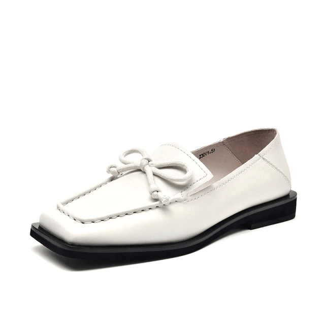 Galina Women's Flat Leather Loafer Shoes - Luxuryurbanwear