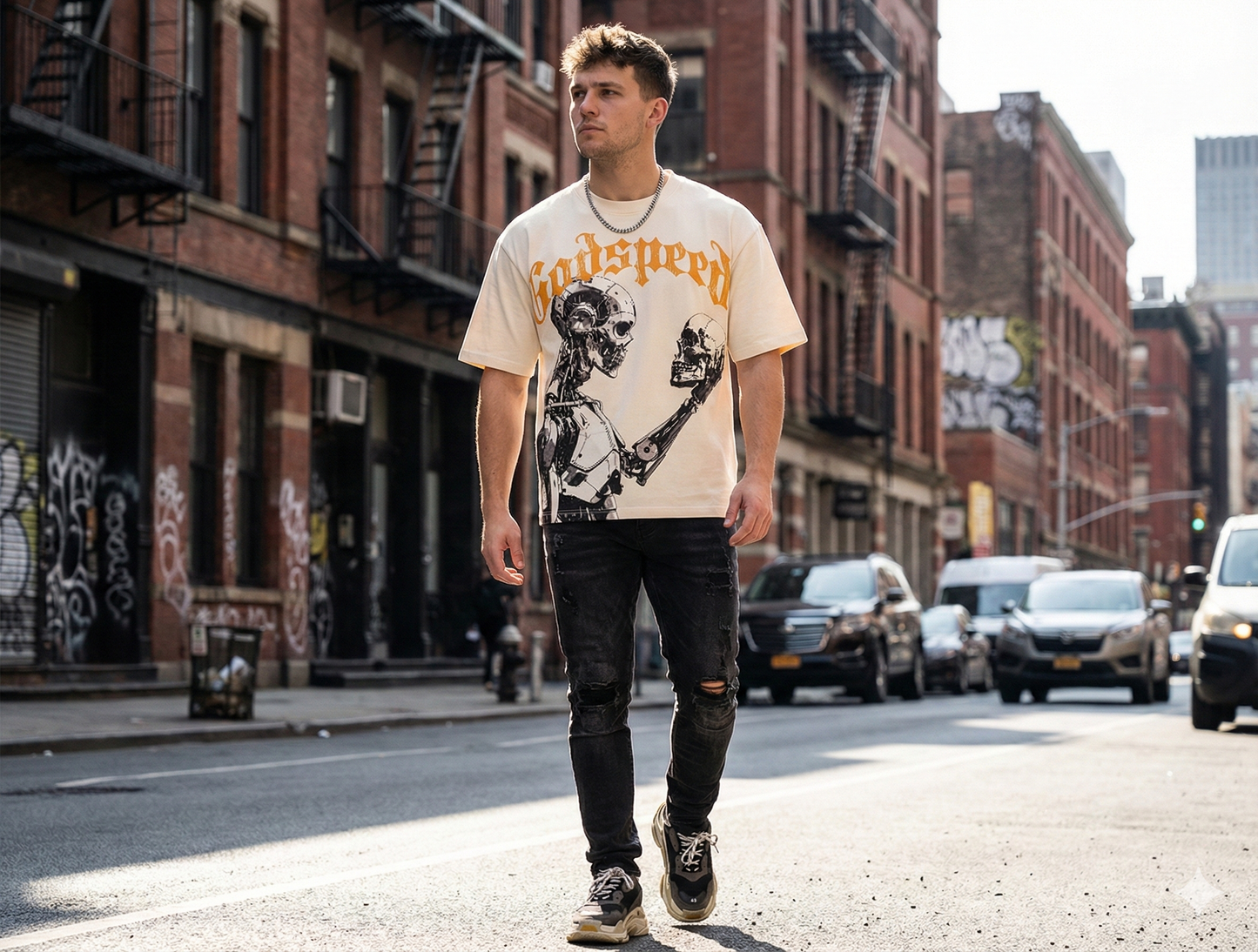 GODSPEED TShirt Robot Skull Graphic
