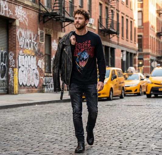LOST Long Sleeve TShirt Snake Graphic