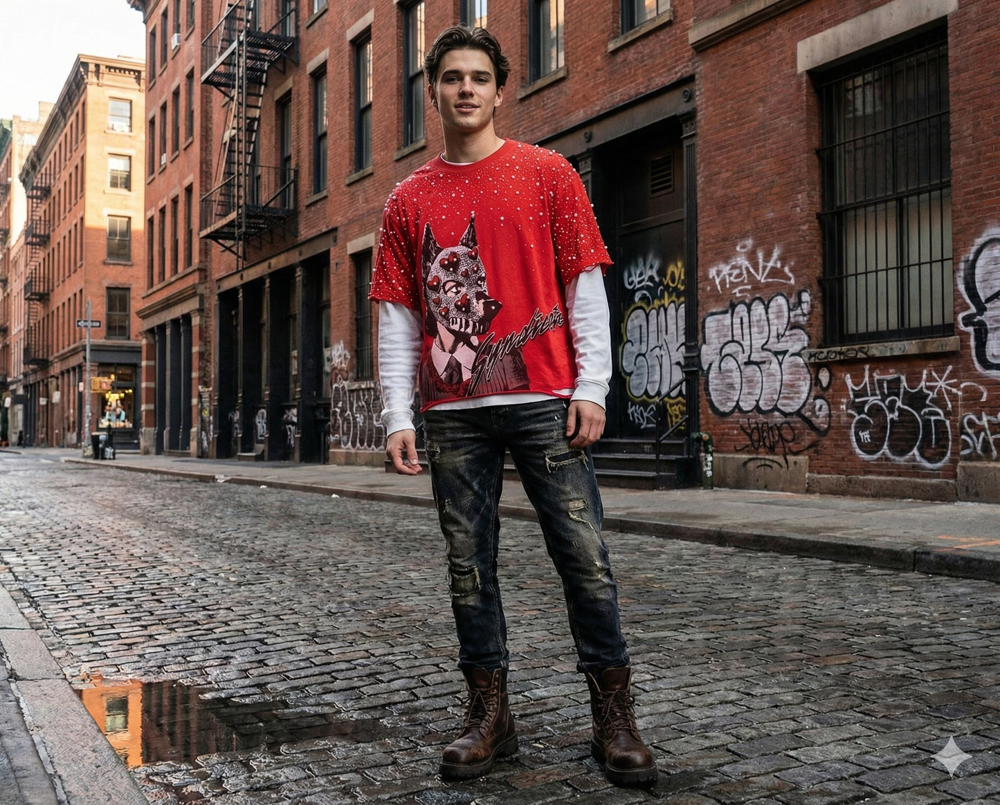 THE SYNDICATE TShirt Paint Splatter Graphic