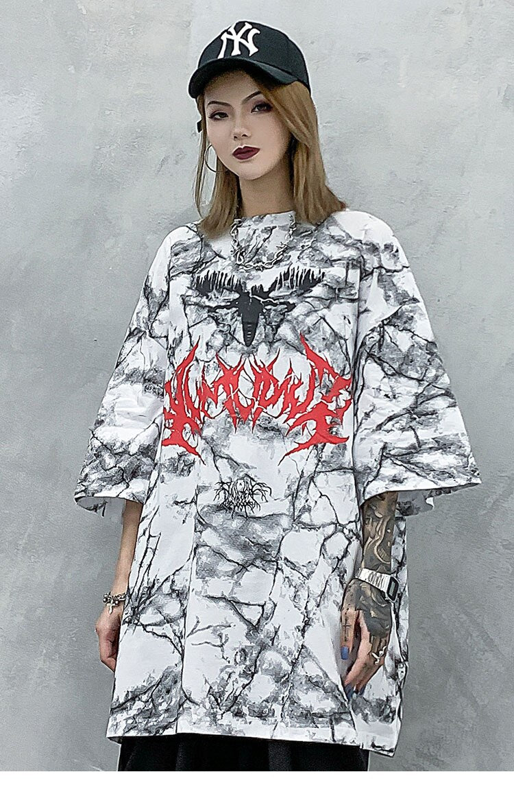Butterfly Art Tie Die Long T-Shirt