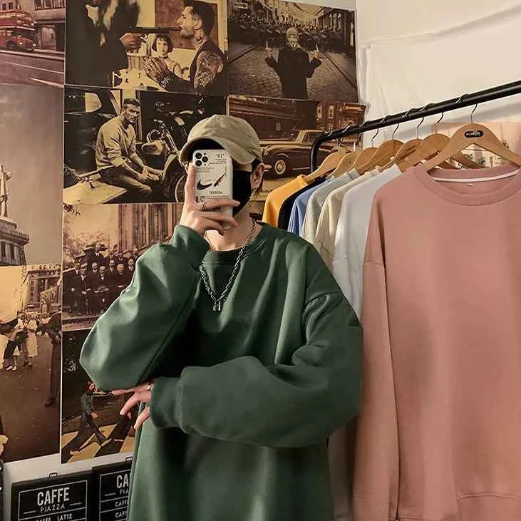 Oversized Fashionable Korean Hip Hop Sweatshirt