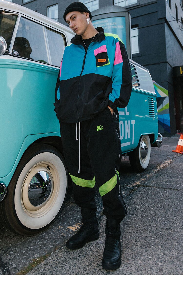 Multi Color Block Patchwork Pocket Jacket