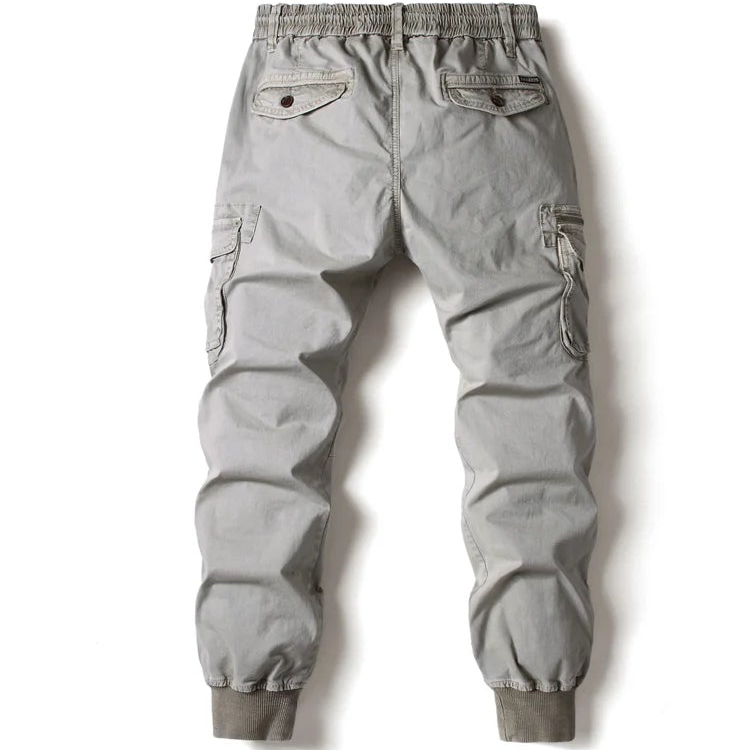 Rib Style Side Pockets Cargo Pants