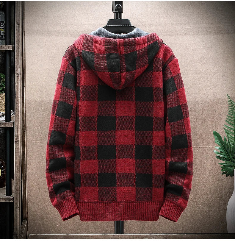 Plaid Chore Zipper Hoodie
