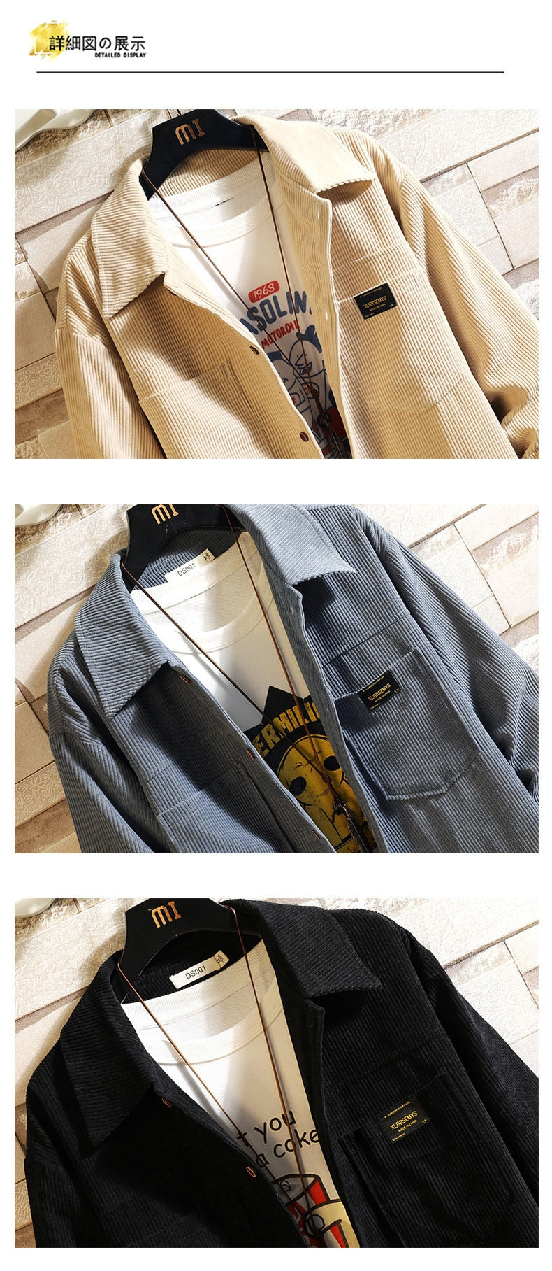 Velvet Pattern Point Collar Style Shirt
