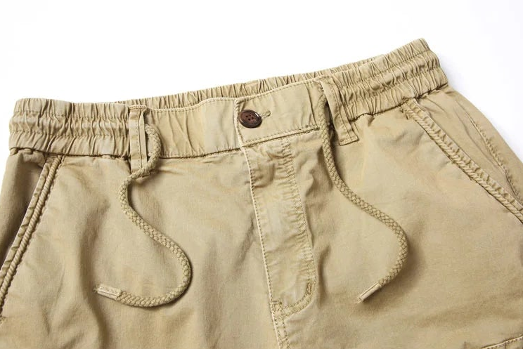 Rib Style Side Pockets Cargo Pants