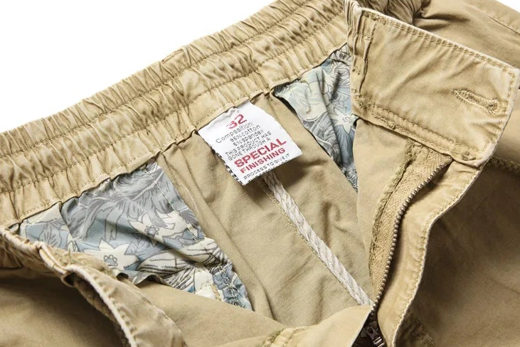 Rib Style Side Pockets Cargo Pants