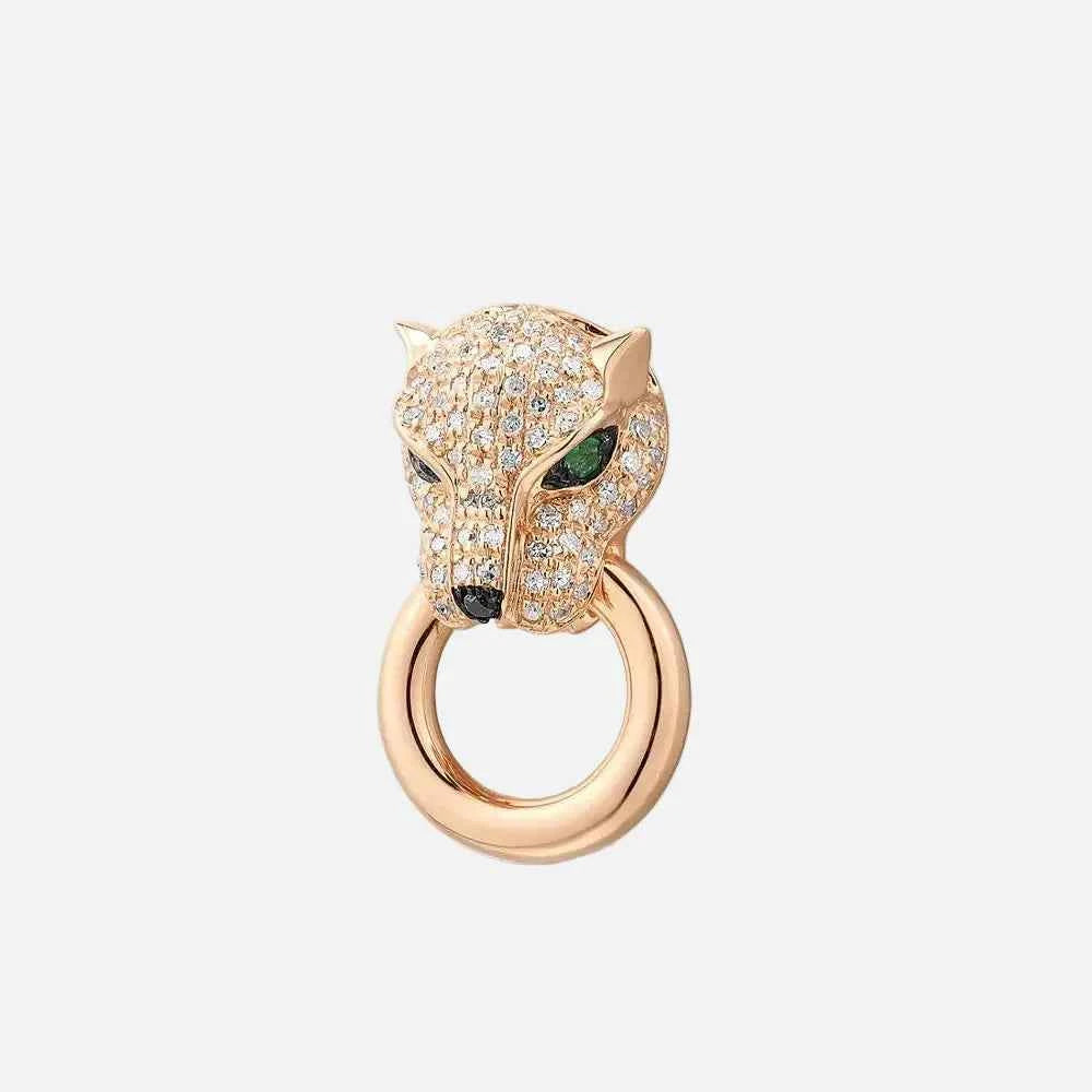 Genuine Rose Gold Leopard Diamond Necklace
