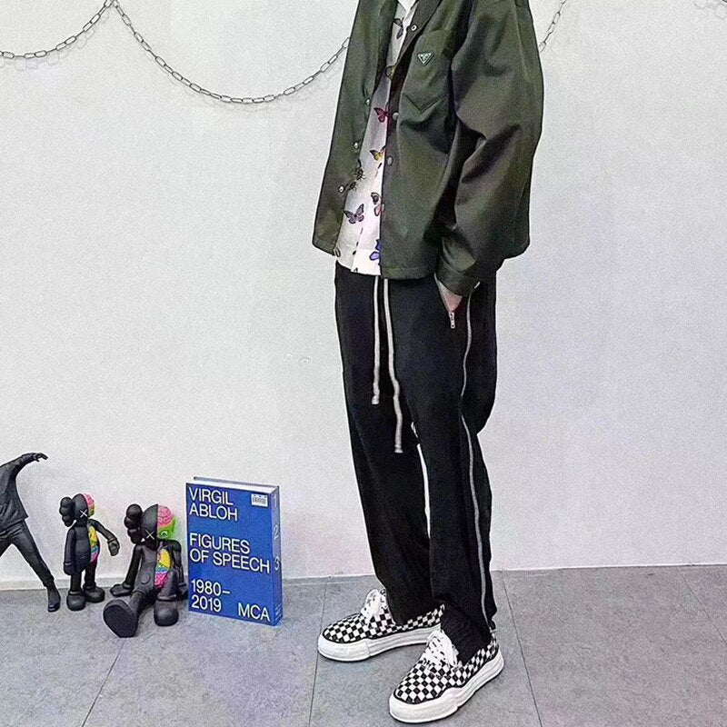 Corduroy Chino Side Zipper Style Pants