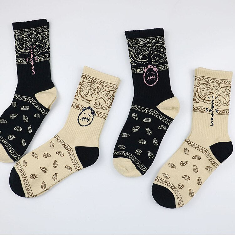 Cactus Jack Bandana Pattern Crew Socks