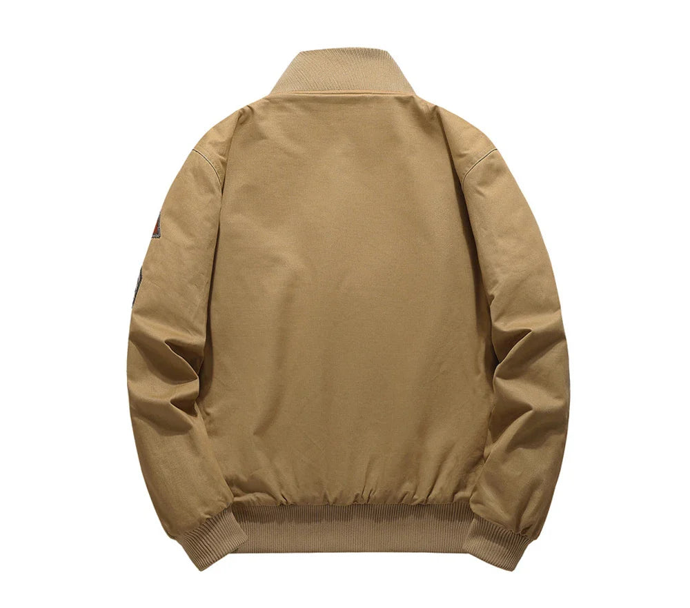 Patchwork Zipper Chief Bomber Jacket
