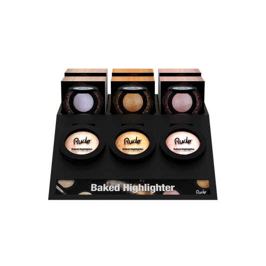 RUDE Baked Highlighter Display Set, 24pcs