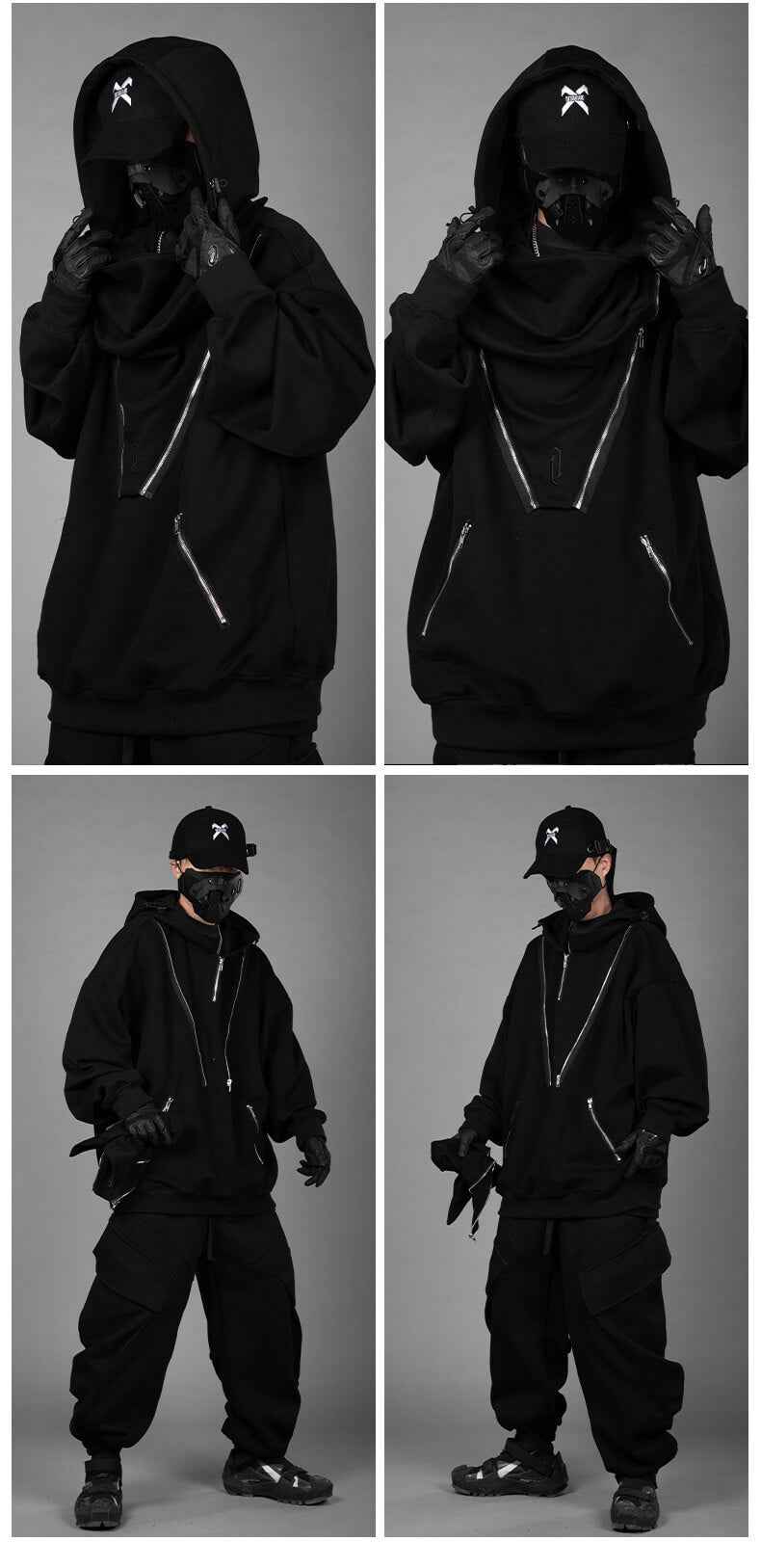 HOODIE TECHWEAR "Ankoku" Oversize Hoodie