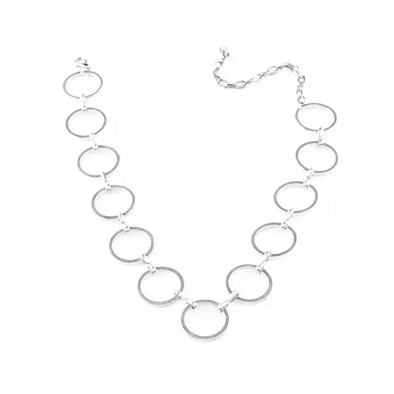 Colorful Metal Round Choker Necklace