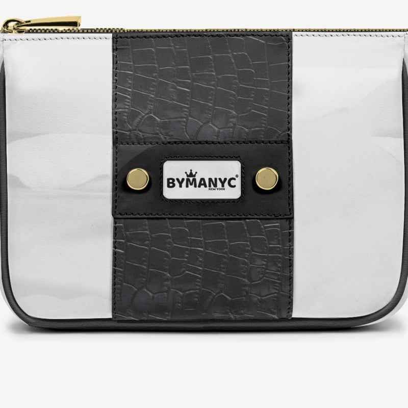 Handbag BYMANYC ® New York – Couture Vegan Vertical Band in Midnight Gold