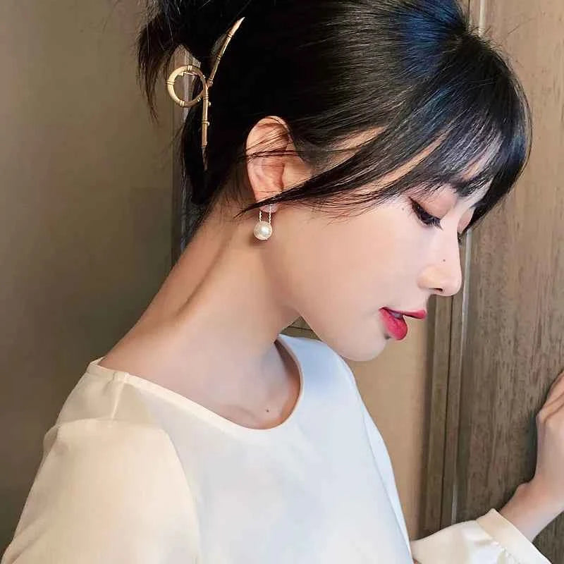 Elegant Small Pearl Pendant Dangle Earring