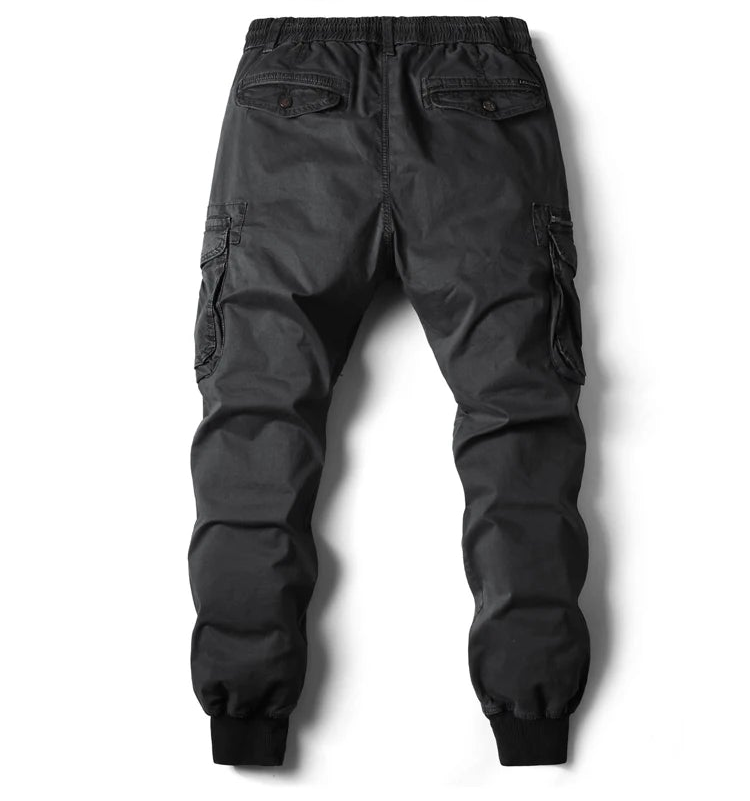 Rib Style Side Pockets Cargo Pants