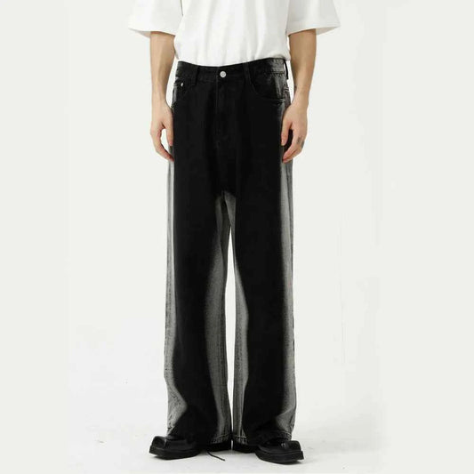 Loose Straight Tie Dye Denim Jeans