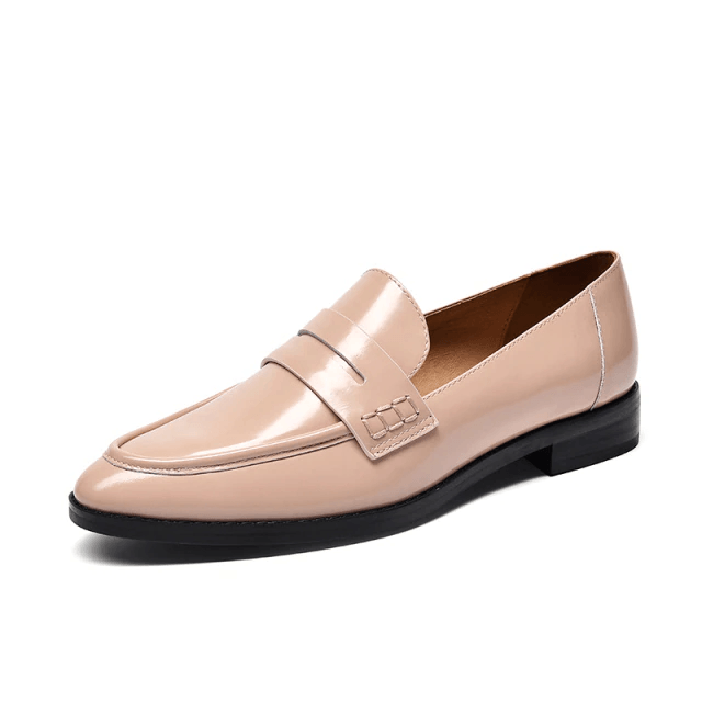 Hospina Women's Penny Leather Loafer Shoes - Luxuryurbanwear