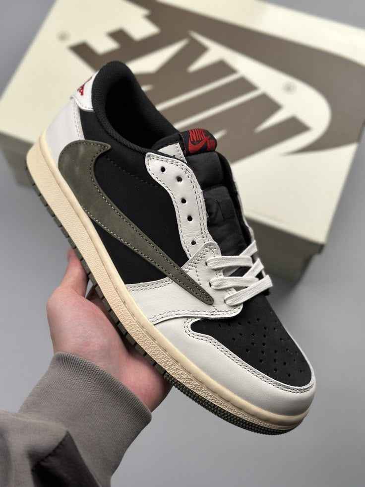 Air Jordan 1 Travis Scott Olive Wmns Limited Edition Retro Low OG Sneakers