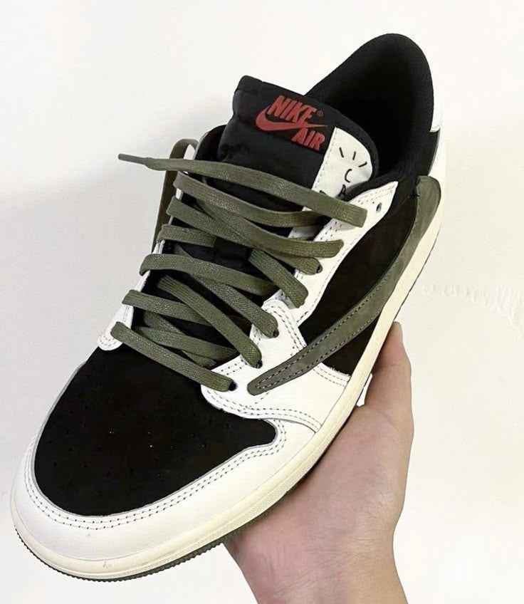 Air Jordan 1 Travis Scott Olive Wmns Limited Edition Retro Low OG Sneakers