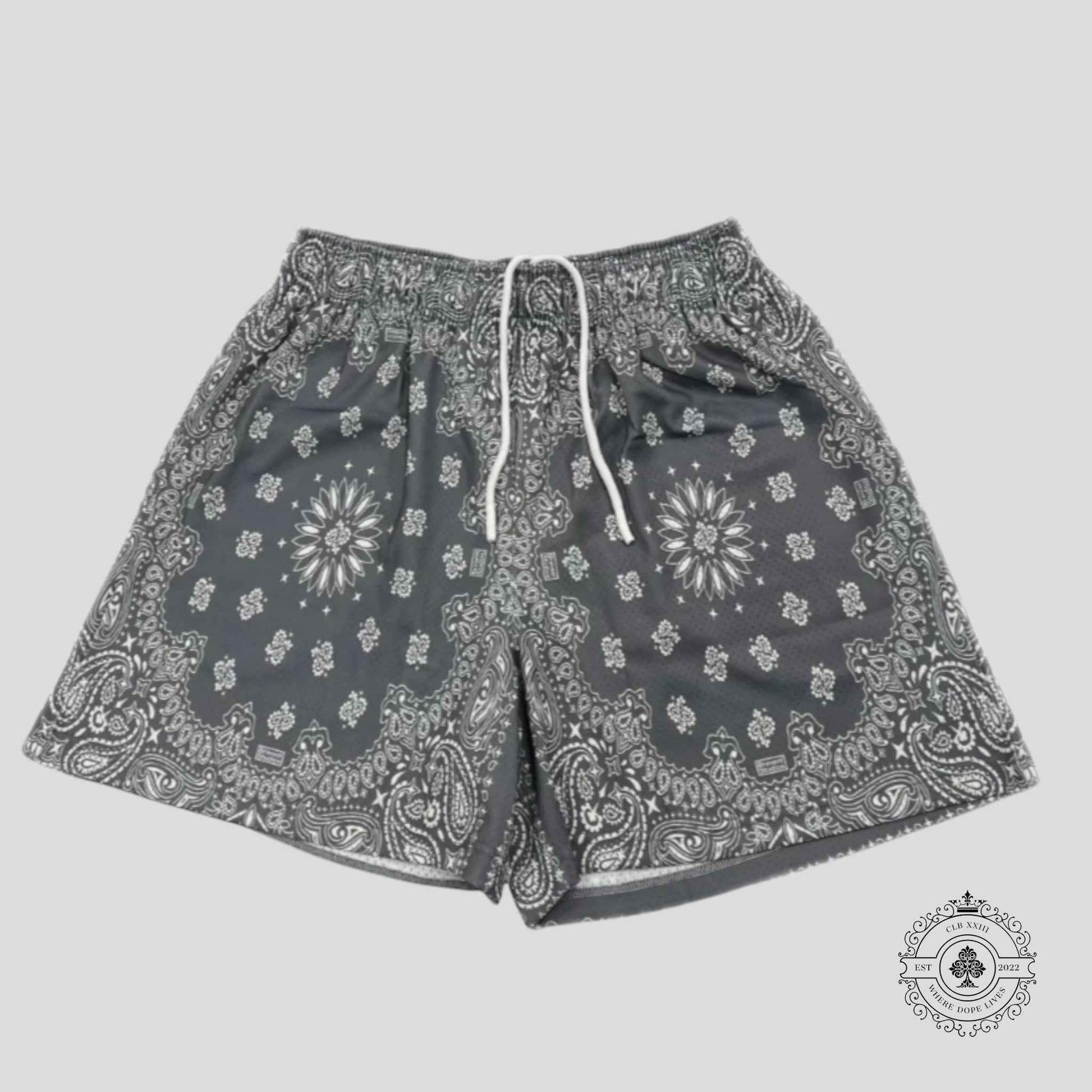 Bravest Studios Grey Paisley Shorts